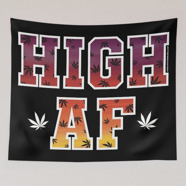 Item preview, High af pot leaf pattern glowing sunset  designed and sold by YomeHayin.