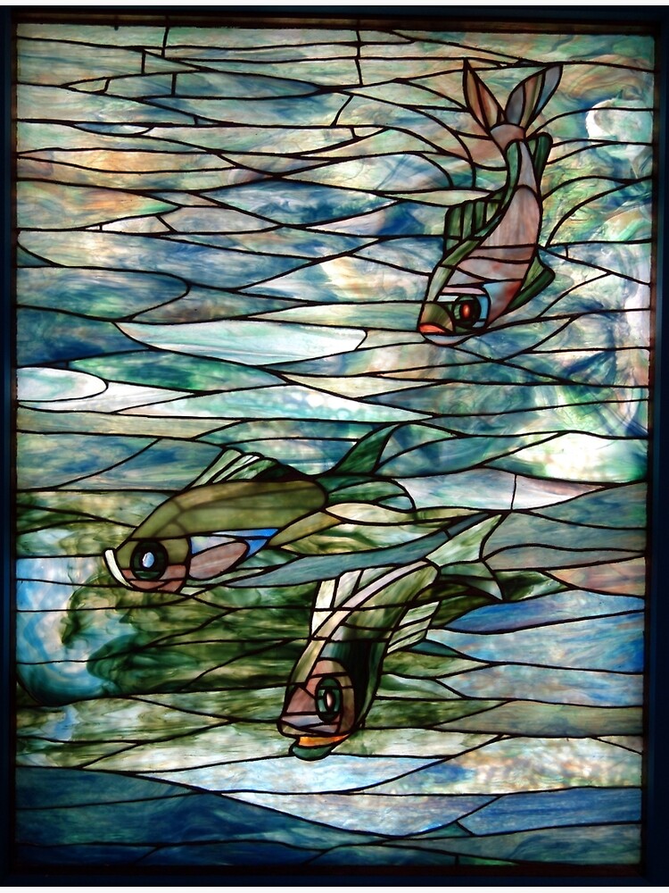 Colorful Koi Fish Stained Glass Window Greeting Card For Sale By Pdgraphics Redbubble