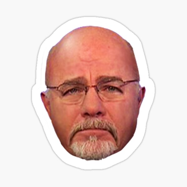 Item preview, Dave Ramsey Frowning Face Sticker designed and sold by SonsCreative.