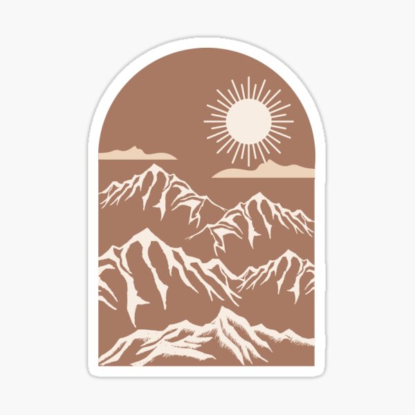 Item preview, Boho Neutral Minimalist Landscape Nature Mounted Print designed and sold by zedonee.