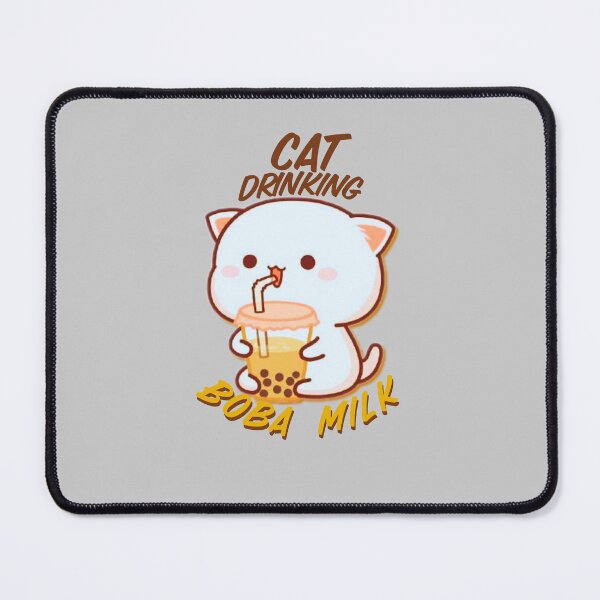 Item preview, Cat drinking Boba milk and Cut smile from cat designed and sold by Ndli.