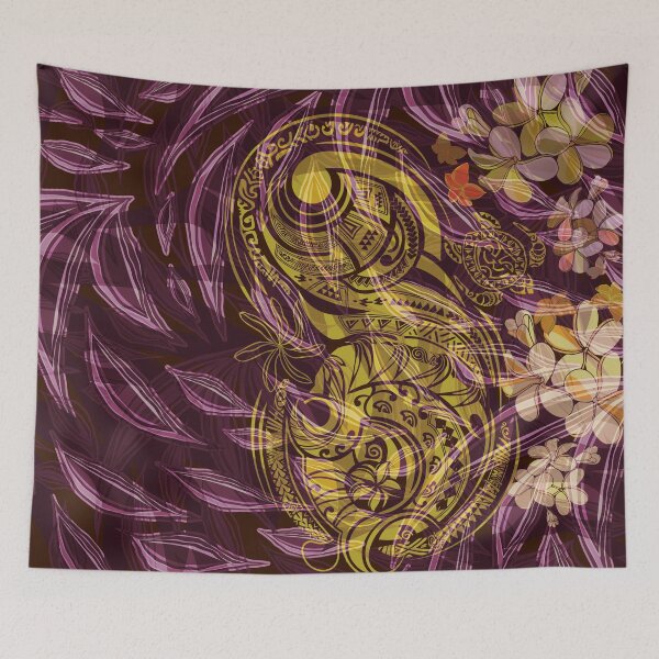 Item preview, Abstract Hawaiian Tropical With Gold Tribal Overlay  designed and sold by sunnthreads.
