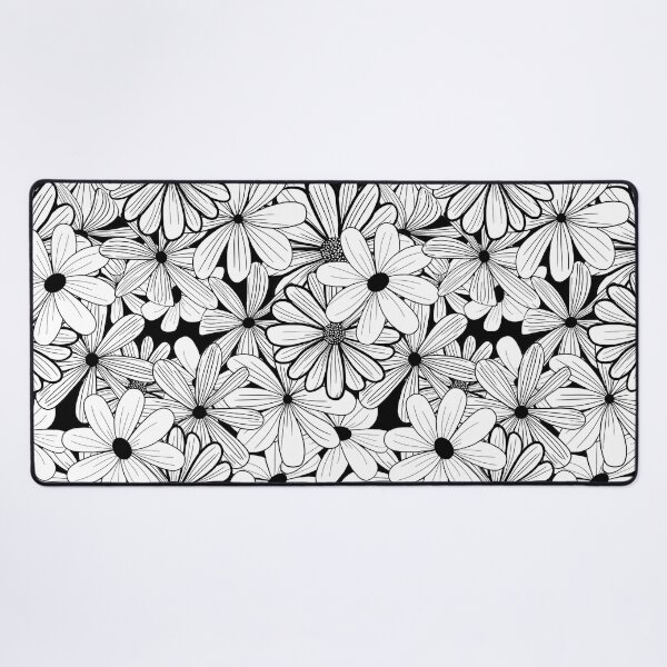 Moonlight Daisies Desk Mat