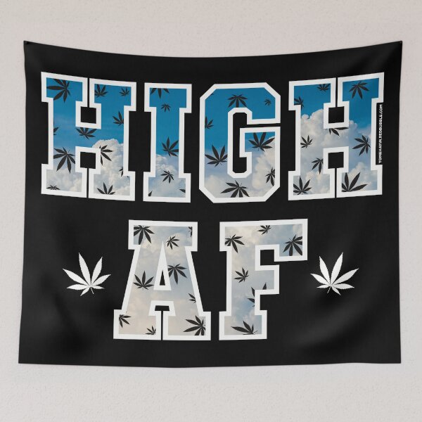 Item preview, High af pot leaf pattern clouds designed and sold by YomeHayin.
