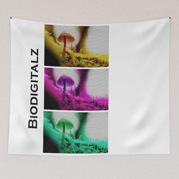 Item preview, Bioart Glitch Mushrooms Digital Solarpunk designed and sold by BioDigital-Jazz.