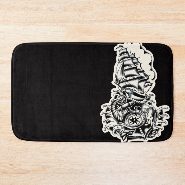 Item preview, Caravel Compass Anchor Tattoo designed and sold by rafaelwolf.