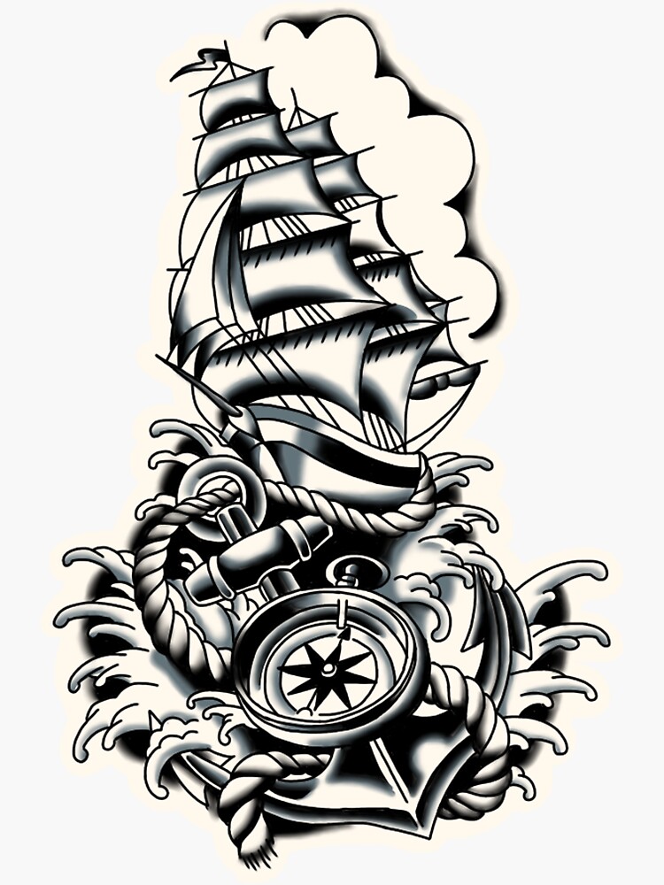 Old Dutch style old style with anchor tattoo idea | TattoosAI