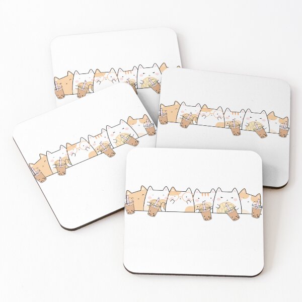 Item preview, Cats Drinking Boba Milk - Bubble Tea & Cat Love designed and sold by BeebsAndNugget.