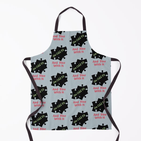 Item preview, An Odd Fit And Fine With It--Black+Red+Blue Puzzle Piece Graphic (on Grey+Black) designed and sold by GladBlackLamb.