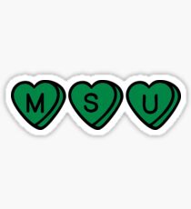 MSU hearts Sticker