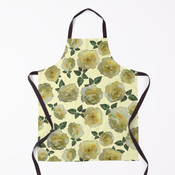 Item preview, Tossed Yellow Roses on Buttercream Half-Drop Repeat 5748 designed and sold by Art in My Loft.