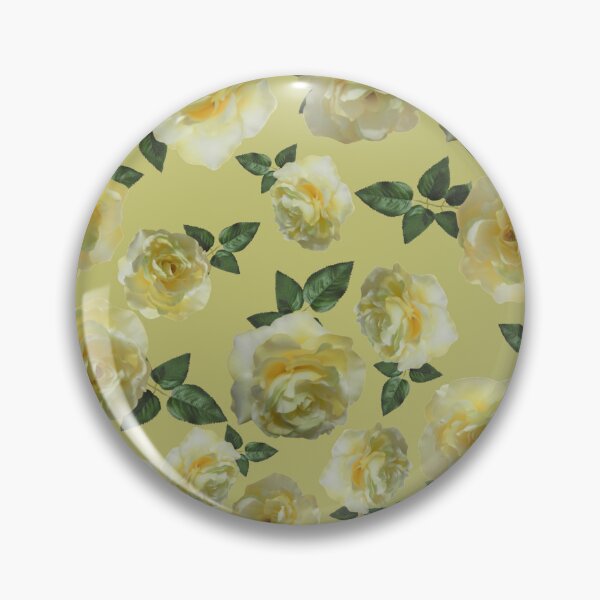 Item preview, Tossed Yellow Roses on Soft Yellow Green Half-Drop Repeat 5748 designed and sold by Art in My Loft.