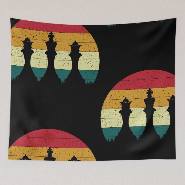 Item preview, retro sunset chess designed and sold by JaMatt1983.