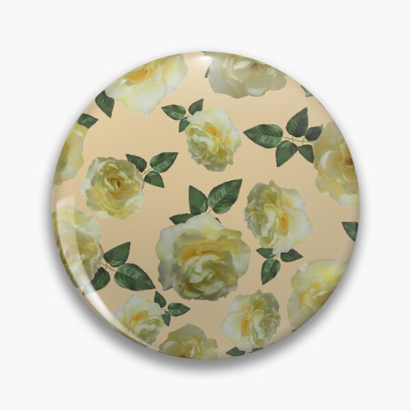 Item preview, Tossed Yellow Roses on Soft Pale Orange Half-Drop Repeat 5748 designed and sold by Art in My Loft.