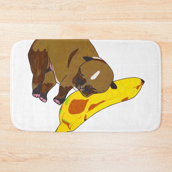 Item preview, BABY PUPPY NAPPING ON A BANANA designed and sold by super_shimizu.