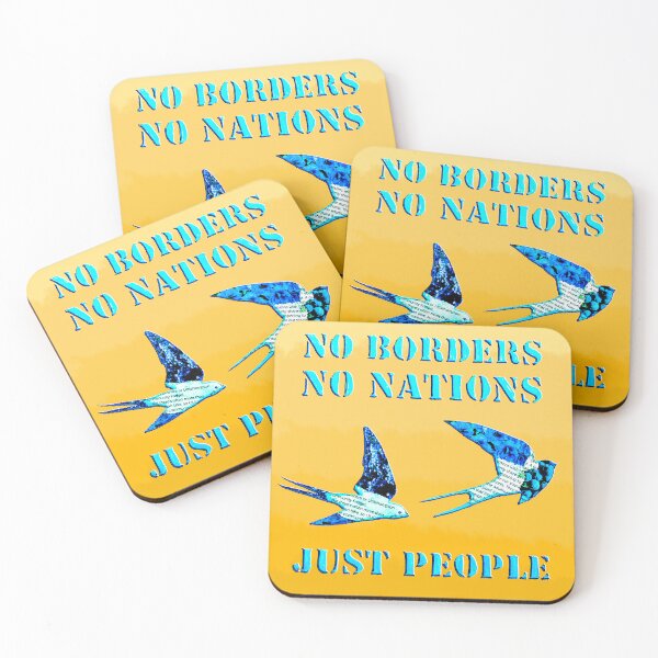 Item preview, No Borders No Nations Just People collage designed and sold by BryonyMayArt.