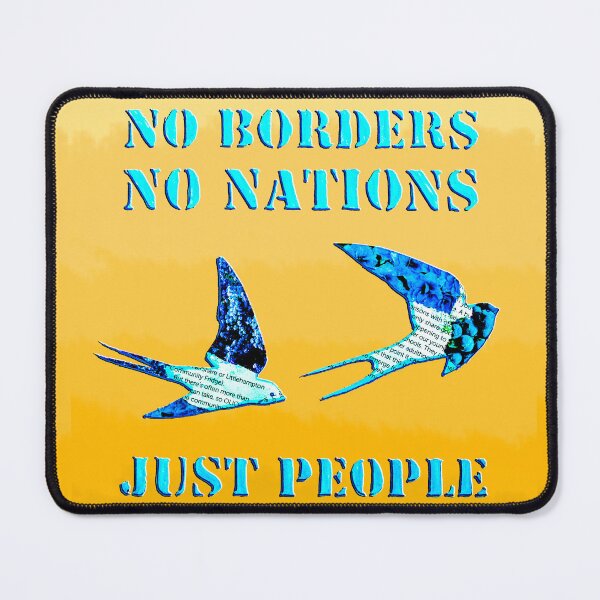 Item preview, No Borders No Nations Just People collage designed and sold by BryonyMayArt.
