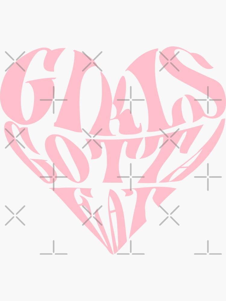"GGE Merch Girls Gotta Eat Pink Heart" Sticker for Sale by RanaMia