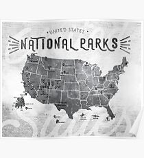 Nationalparks der Vereinigten Staaten Poster