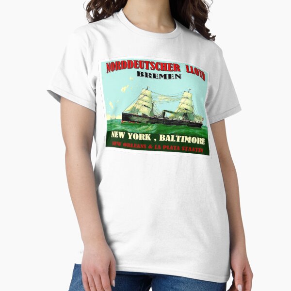 Item preview, NORDDEUTSCHER LLOYD : Vintage S.S. Bremen Steam and Sail Ship Print designed and sold by posterbobs.