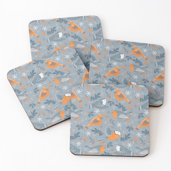 Item preview, Vintage Orange and Blue Wild Birds designed and sold by Proud Pro Gifts.