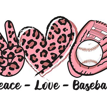 Peace Love Baseball Sublimation Design