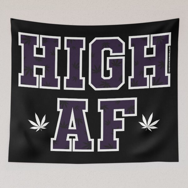 Item preview, High af pot leaf pattern darkest purple  designed and sold by YomeHayin.