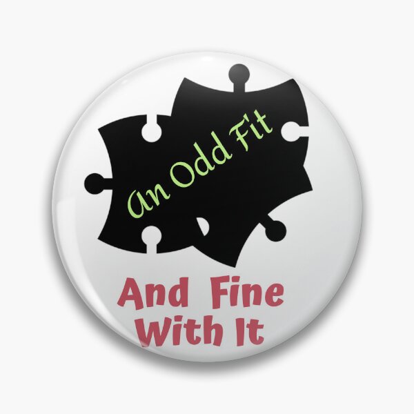 Item preview, An Odd Fit And Fine With It--Black+Red+Blue Puzzle Piece Graphic (on White) designed and sold by GladBlackLamb.