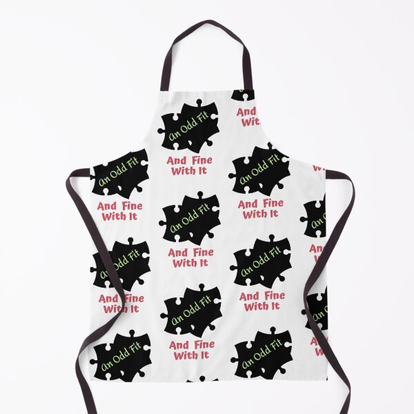 Item preview, An Odd Fit And Fine With It--Black+Red+Blue Puzzle Piece Graphic (on White) designed and sold by GladBlackLamb.
