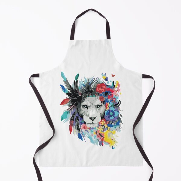 Item preview, Oil painting Multicolored floral lion design. designed and sold by Bonobofy.