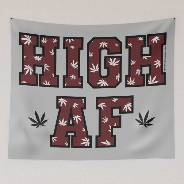 Item preview, High af pot leaf pattern darkest red designed and sold by YomeHayin.