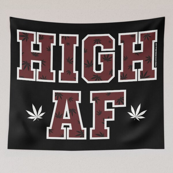 Item preview, High af pot leaf pattern darkest red designed and sold by YomeHayin.