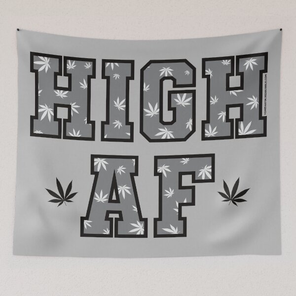 Item preview, High af pot leaf pattern grey designed and sold by YomeHayin.