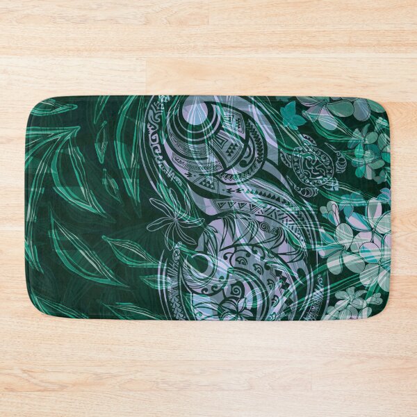 Item preview, Abstract Hawaiian Tropical With Blue Tribal Overlay  designed and sold by sunnthreads.