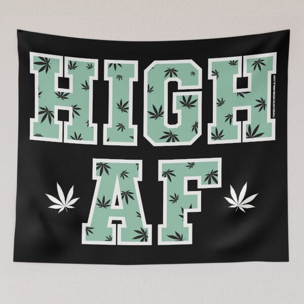 Item preview, High af pot leaf pattern pastel green designed and sold by YomeHayin.