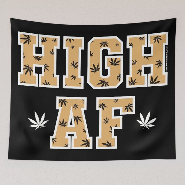 Item preview, High af pot leaf pattern light orange  designed and sold by YomeHayin.