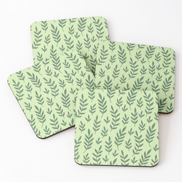 Item preview, Falling leaves pattern sage green designed and sold by Randa Ranmania.