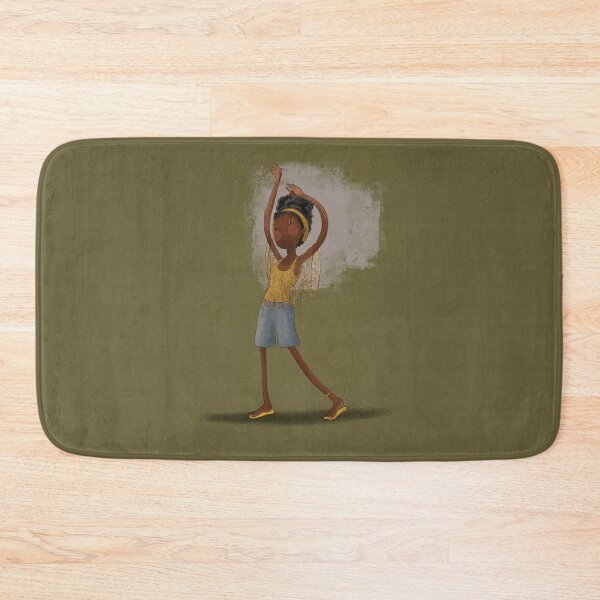 Item preview, Whimsical Character Illustration Stretching her Arms Textured Drawing designed and sold by haximica.
