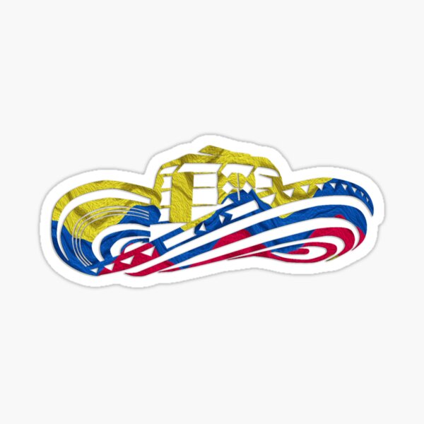 Colombian Sombrero Vueltiao in Colombian Flag Colors Sticker