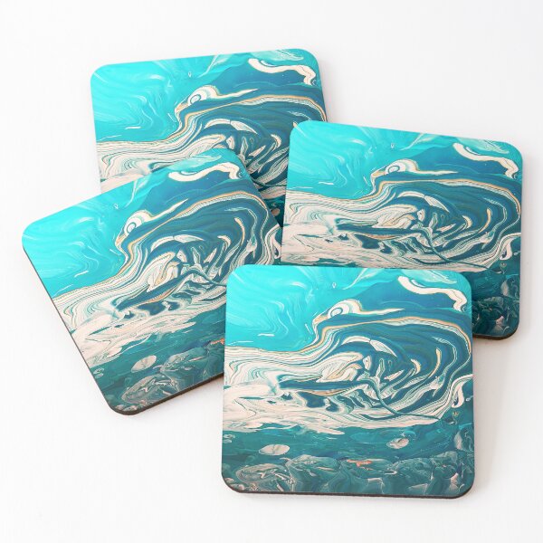 Item preview, Coral Reef abstract acrylic on canvas designed and sold by Color Splash Gallery.
