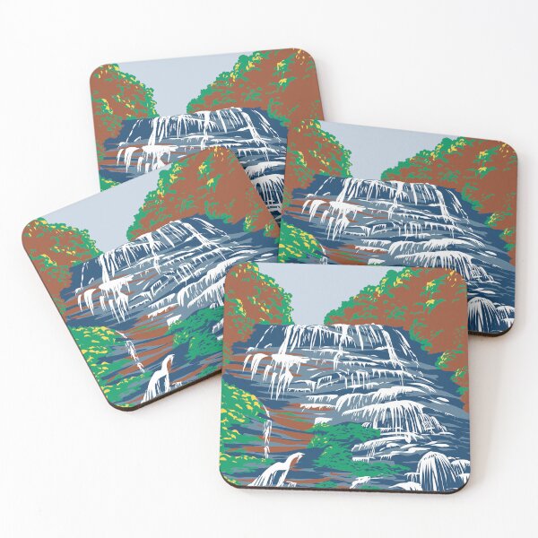 Item preview, Amicalola Falls State Park between Ellijay and Dahlonega in Dawsonville Georgia USA WPA Poster Art designed and sold by patrimonio.