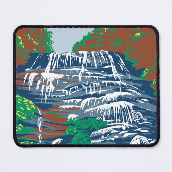 Item preview, Amicalola Falls State Park between Ellijay and Dahlonega in Dawsonville Georgia USA WPA Poster Art designed and sold by patrimonio.