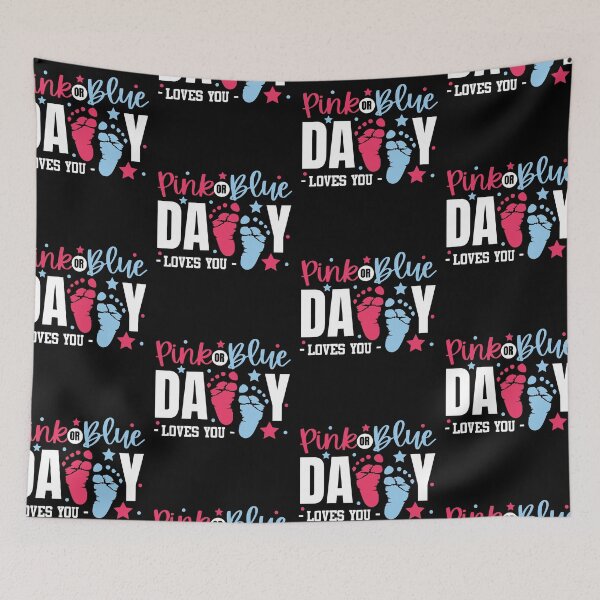 Item preview, Gender Reveal Pregnancy Pink Or Blue Dad Loves You designed and sold by GravitiTees.