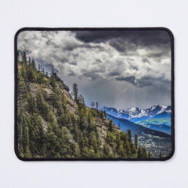 Item preview, Thunderstorm in the Rockies. hiking camping travel - Rocky Mountains designed and sold by CattlettArt.
