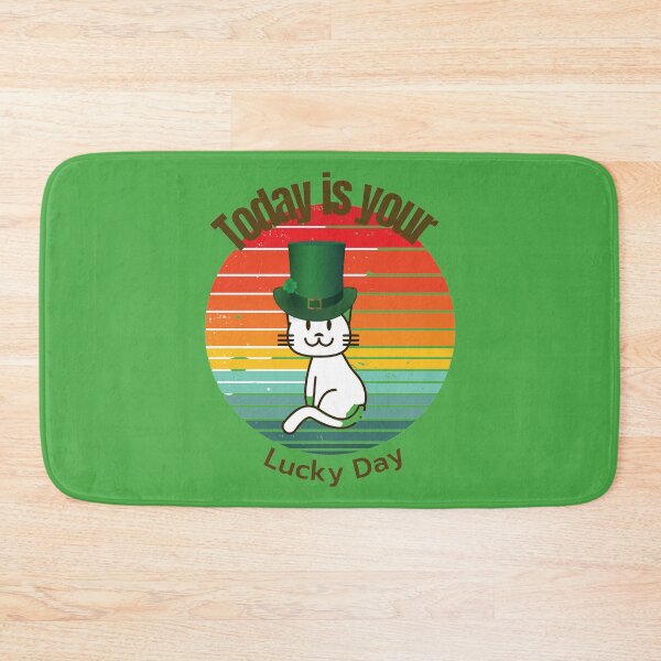 Item preview, Today is your lucky day - Irish Cat with Grunge Sunset - saint patricks day designed and sold by Mechanical-Artt.