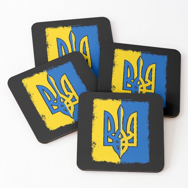 Aperçu de l'œuvre Drapeau Ukrainien Vintage Ukraine Tryzub Trident Slava Ukraini créée et vendue par pixeljamz.