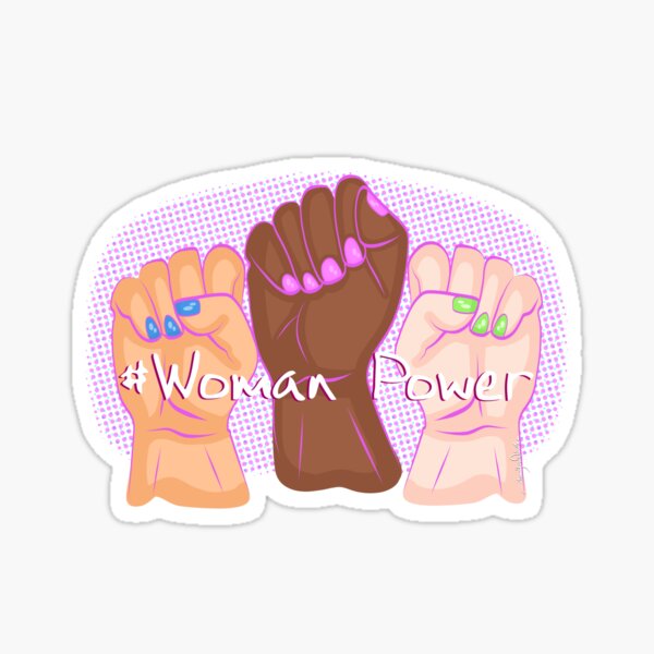 Woman Power by Art In The Garage Sticker