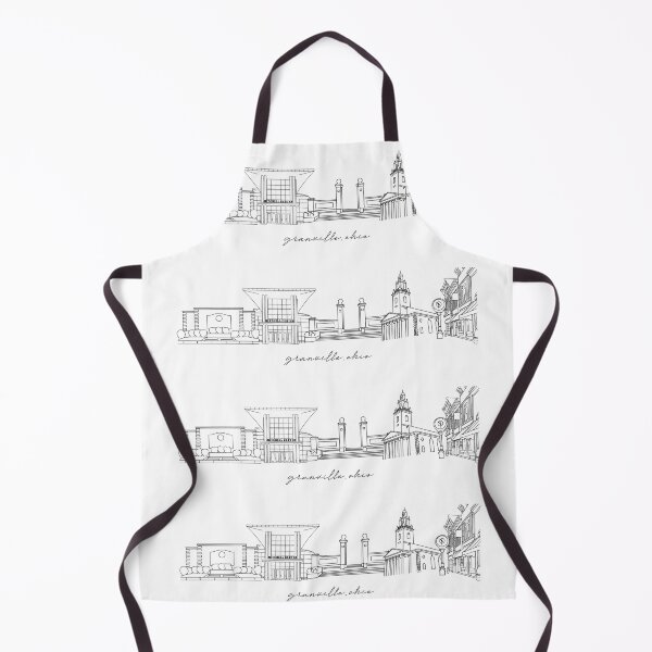 Item preview, Granville, Ohio Landmark Repeat Design Black designed and sold by OliviaSwanee.