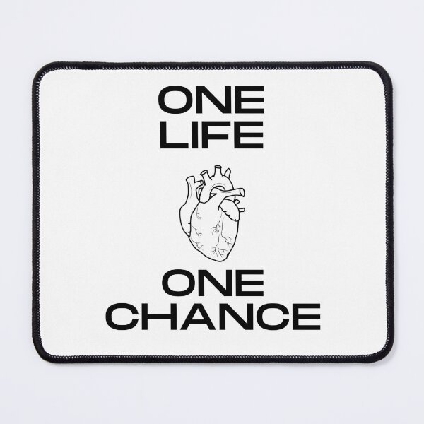 Item preview, One Life One Chance Heart Motto Black designed and sold by CreativNode.