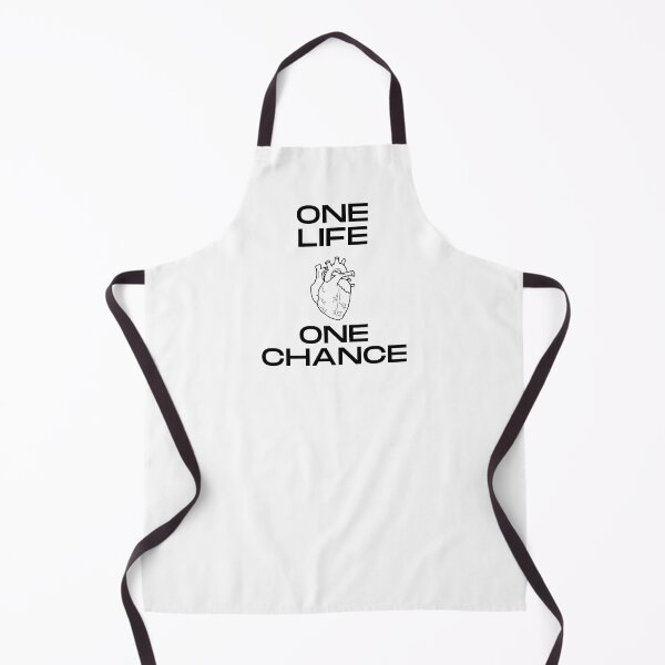 Item preview, One Life One Chance Heart Motto Black designed and sold by CreativNode.